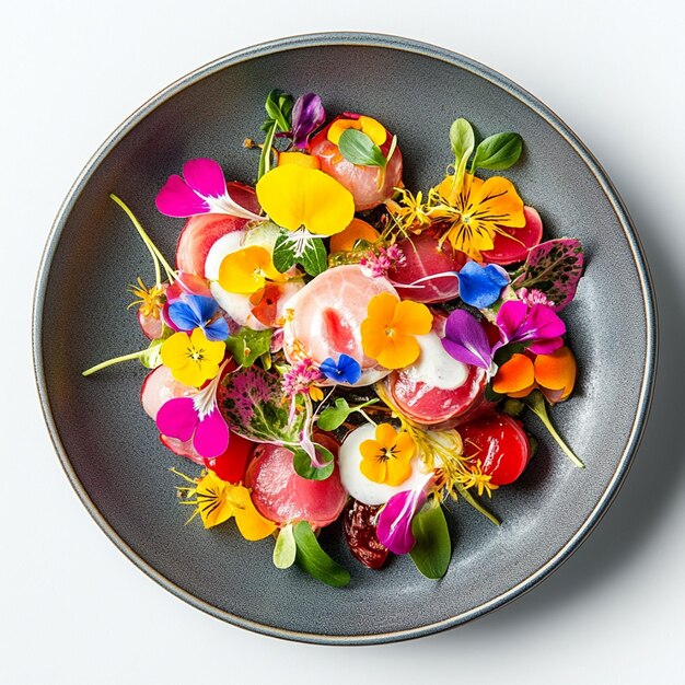 Farfurie cu mâncare colorată